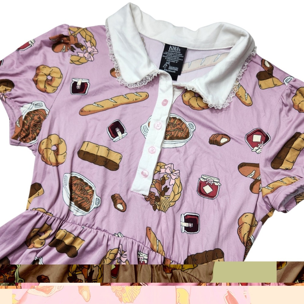 Kiki's Delivery Service Size Medium Sweets Dress Pink Peter Pan Collar Ghibli - Picture 5 of 11